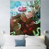 Anime DrStone Tapestry Art Printing Japanese Wall Tapestry Anime Wall Hanging Home Decor