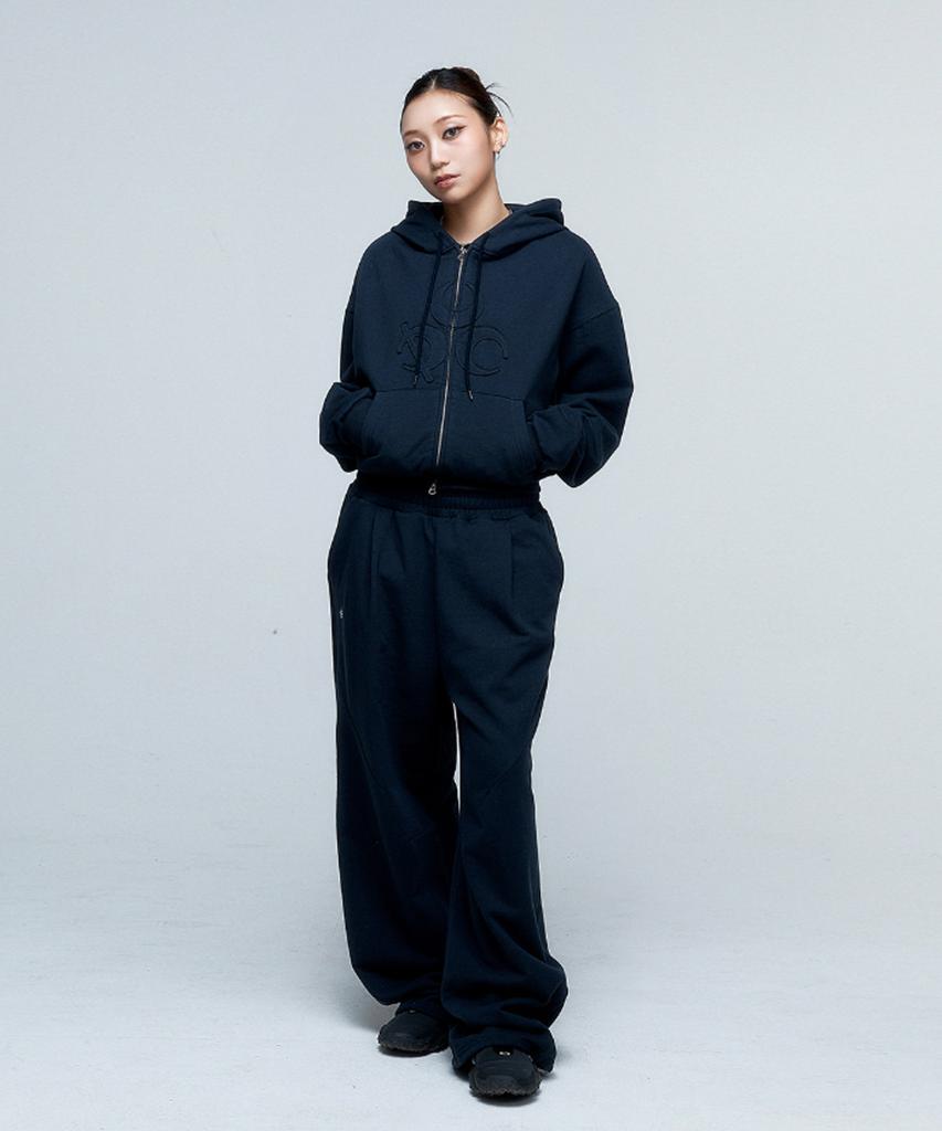 Dauspice (Duc) Symbol Hoodie Zip-Up & Sweat Pants Vintage Black Set-Up