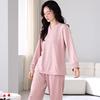 Island Fleece Pajamas Women'S Autumn And Winter Loungewear Thickened Coral Fleece Casual Wear Suit
