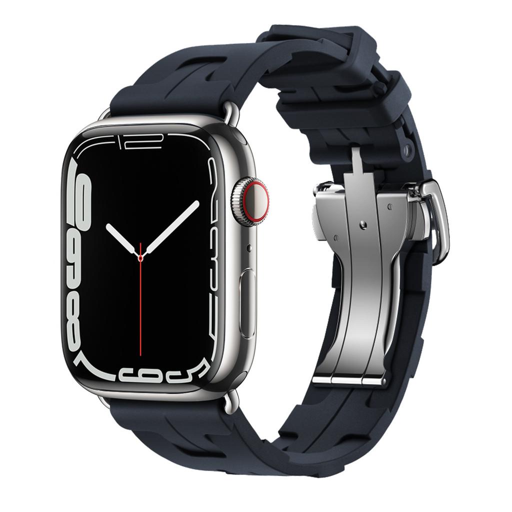 Kilim Einzel-Tour Silikonarmband für Apple Watch Band 44mm 40mm 49mm 45mm 41mm 38 42 Armband iwatch Serie 9 SE 3 6 7 8 Ultra 2