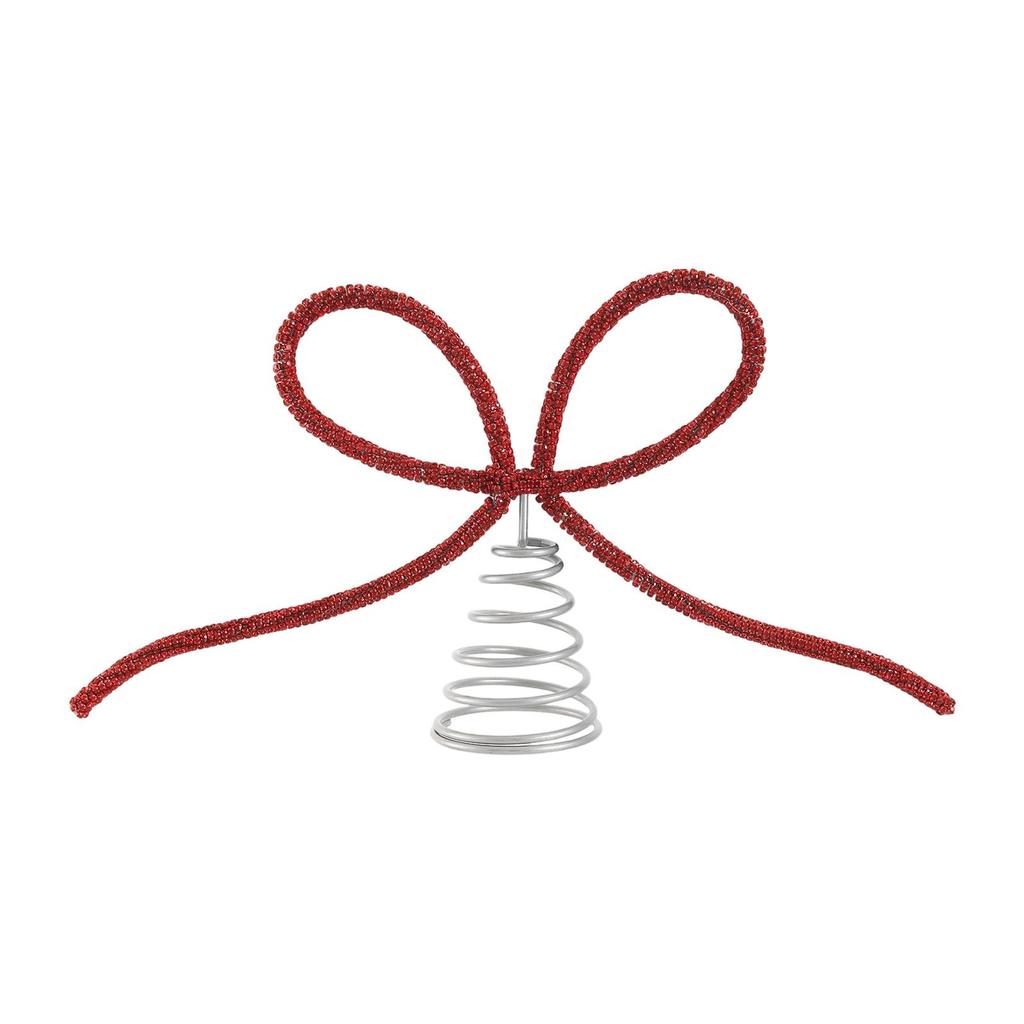 Bow Christmas Tree Topper Unique Versatile Xmas Decoration Xmas Tree Ornament Indoor for Home Party Favors Cafe Photo Props Mall