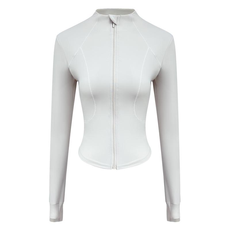 

Женская куртка для йоги с высоким воротником-стойкой и высокой эластичностью для фитнеса на открытом воздухе Medium