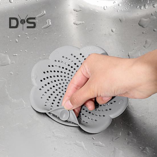 Sita de chiuvetă din silicon anti-blocare filtru de scurgere design floral sigiliu de miros bucătărie baie accesoriu canalizare sifon plasă de scurgere