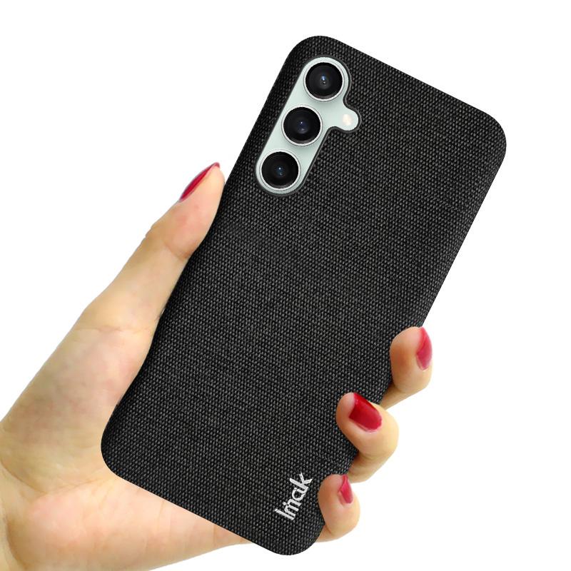 IMAK Ruiyi Series for Samsung Galaxy S23 FE Case Cloth Texture Leather Coated PC Cover