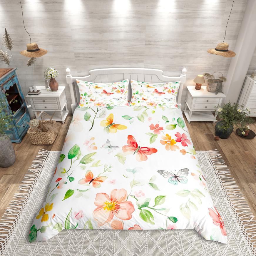 Comforter Homewish Chic Butterflies Cartoon Butterflirs Bedding Setpink Black Bed Set For Kidsluxury Bedroom Decor