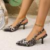 Foreign trade bag head single shoes women's 2025 new summer simple pointed thin heel women's shoes high heel thin belt fashion women's single shoes