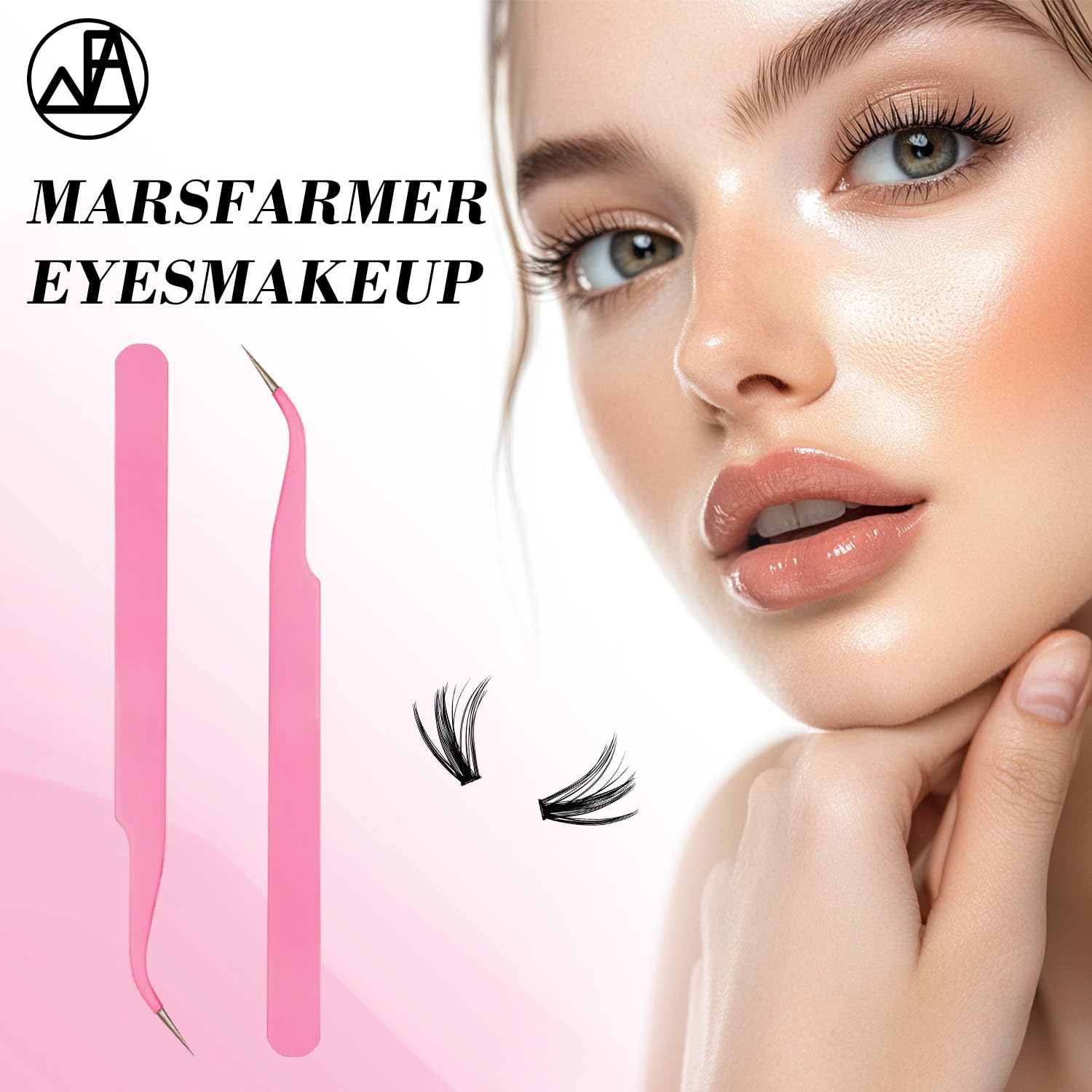 640pcs Individual Cluster Lashes Kit - False Eyelashes 9-16mm 40D+50D D Curl with Lash Cluster Applicator Tweezer, Reusable