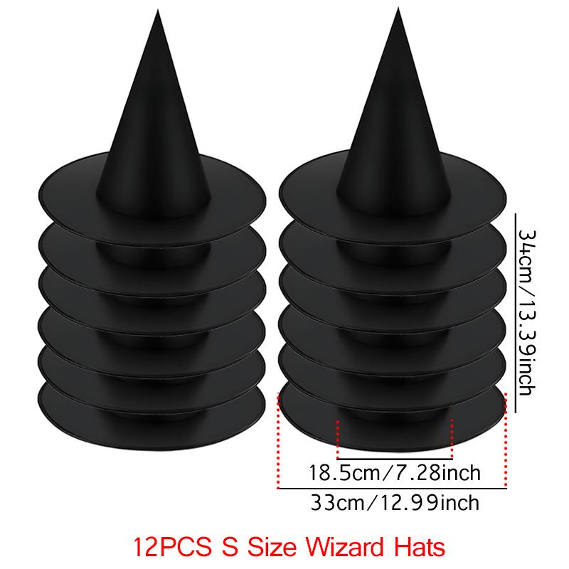 Halloween Hat Witch Wizard Black Hat S/L 2 Sizes Available Home Courtyard Decoration Masquerade Halloween Costume Party Prop ZYF