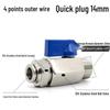 Pneumatic 304 Stainless Steel Ball Valve with Manual Male Thread Air Tube Connector