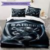 Las Vegas Raiders Pattern Bedding uilt Set uilt Cover Pillowcase Home Decoration Birthday Gift (1*duvet cover + 2*pillowcase without core)
