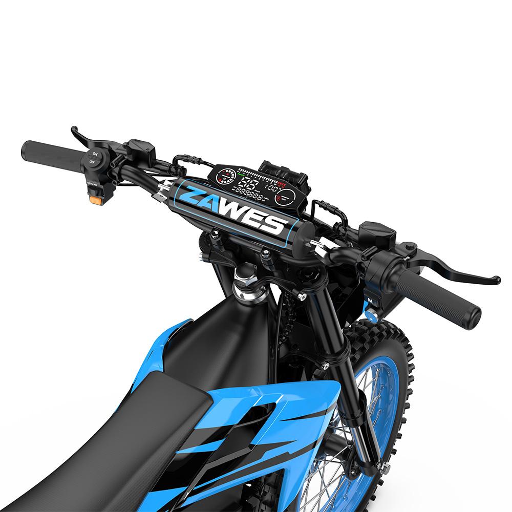 Electric Off Road Motorcycle ZAWAS S3 5000W Peak Motor 14" Electric Off Road Bike 60V 23.4AH Full Suspension Max Load 150Kg