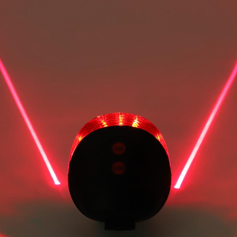 Laserové zadní světlo na kolo 5 LED paralelní laserové čáry laserové zadní světlo horské kolo výstražné světlo