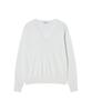 JE NE SAIS QUOI Silk Tencel V-Neck Pullover_Off-White