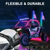 2x CB Radio Antenna LED Spiral Whip Light Spring Base Mount Quick Release Antenna Kit Spiral Mounting Base for ATV UTV RZR
