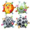Dinosaur Plush Baby Vocal Toy Ball With Bells Dog Chew Sounding Plush Ball  Aggressive Chewers