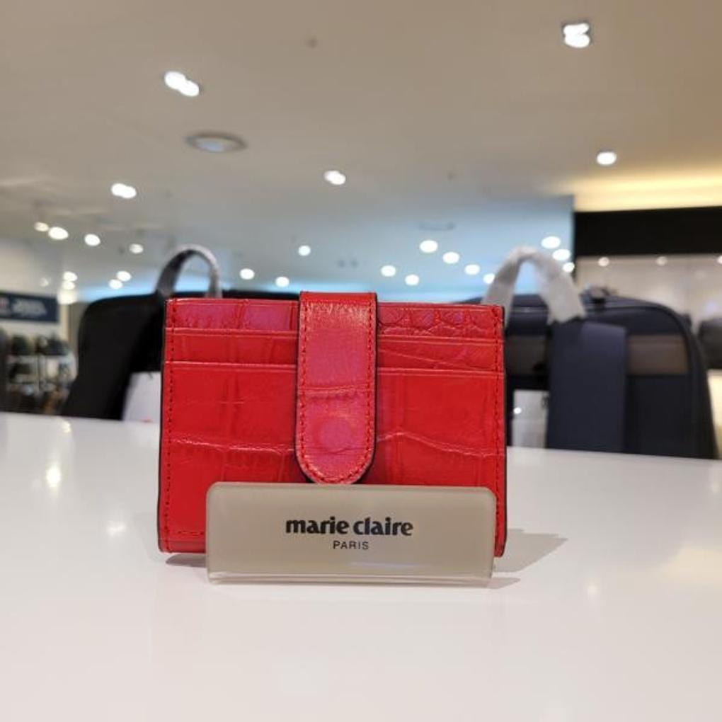 Marie Claire 16-slot, ultra-slim natural leather casual card holder wallet
