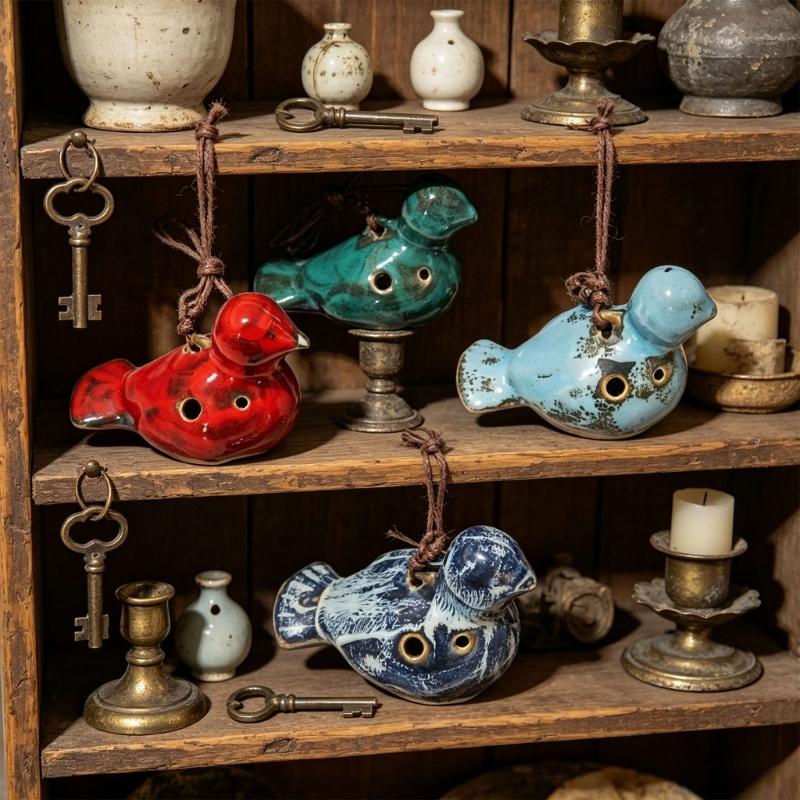 Elegant 6 Hole Musical Instrument Elegant Multitone Ceramic Ocarina For Beginner Professional Performers With Clear Tone