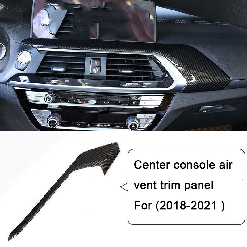 For BMW X3 X4 G01 G02 2018-2024 Carbon Fiber Center Console Panel Cover Gear Shift Frame Replacement Durable Trim Car Accessorie