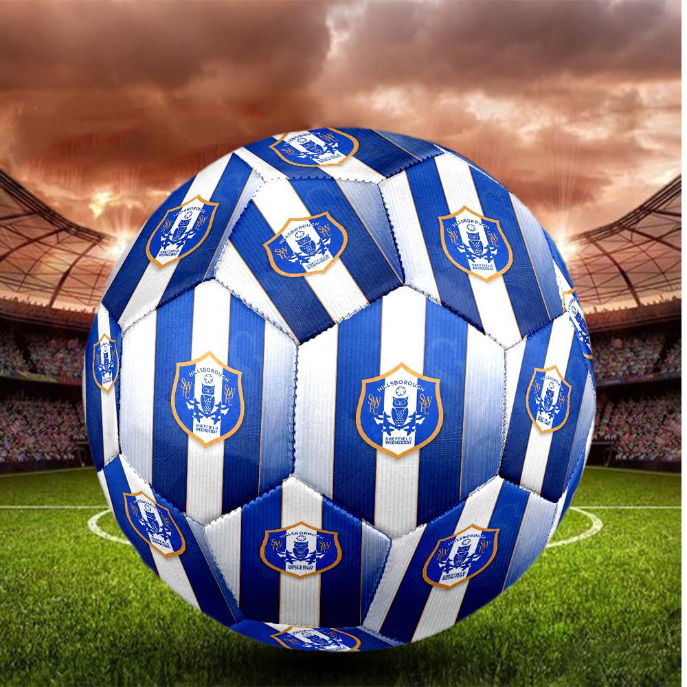 Sheffield Wednesday Taglia 5 Pallone da Calcio Alta Elasticità Pallone da Calcio Per Competizione All'aperto Allenamento Quotidiano Gioco