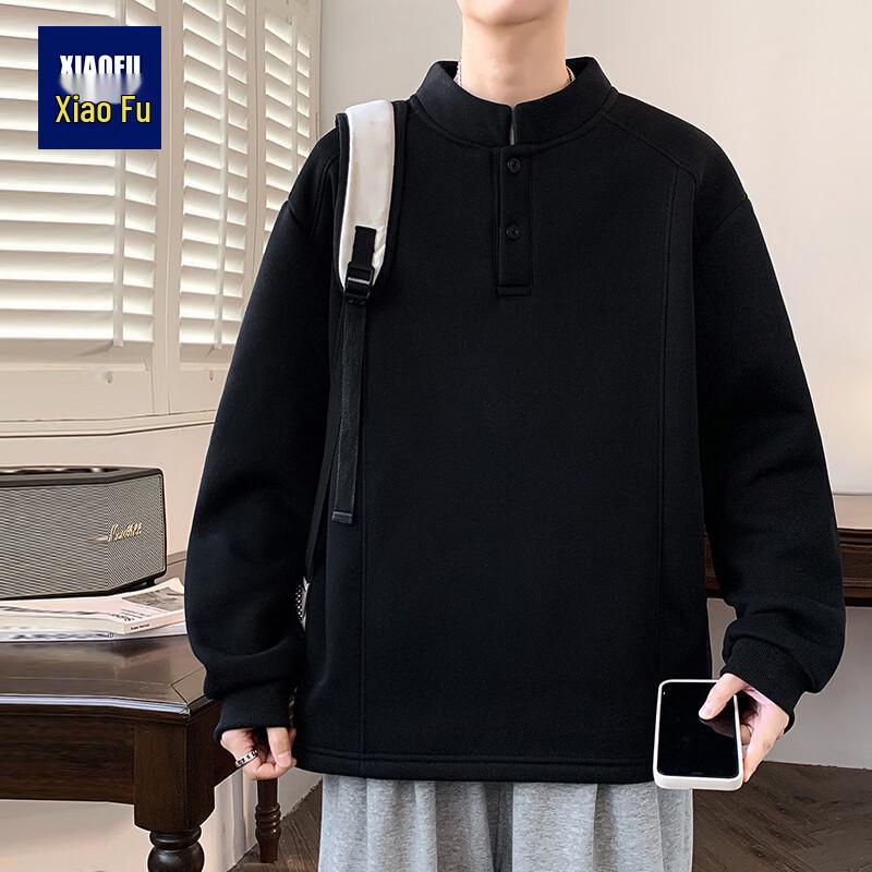 Men s Heavyweight Mock Neck Pullover Sweatshirt 3XL