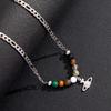 Stainless Steel Planet Necklace for Men, Hip-Hop Niche Design, Simple Beaded Collarbone Chain for Men