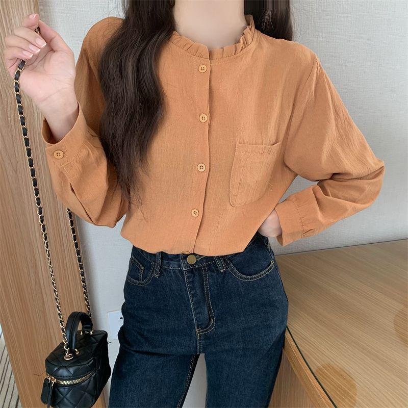 

Women s Retro Red Plaid Short Jacket - Spring/Autumn Layering Long Sleeve Shirt 3XL оранжевый