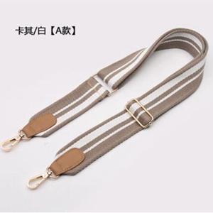 140cm Canvas Striped Bag Straps Crossbody Shoulder Bag Strap Adjustable Replacement Handbag Belts Band Accessories Gold Buckle