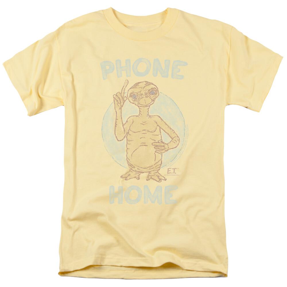 26 E.T. The Extra Terrestrial Phone T Shirt Mens Licensed 80s Movie Tee Banana Unisex T-Shirt M
