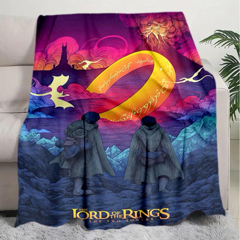 1PC The Lord of the Rings blanket, all-season lightweight home office outdoor nap multifunctional blanket, Christmas gifts