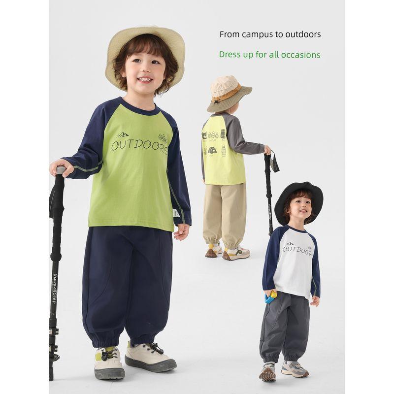 Right European Style Boys' Pure Cotton Long-Sleeve T-Shirt Spring 2026 New Children's Clothing Base Shirt Baby Spring and Autumn Top