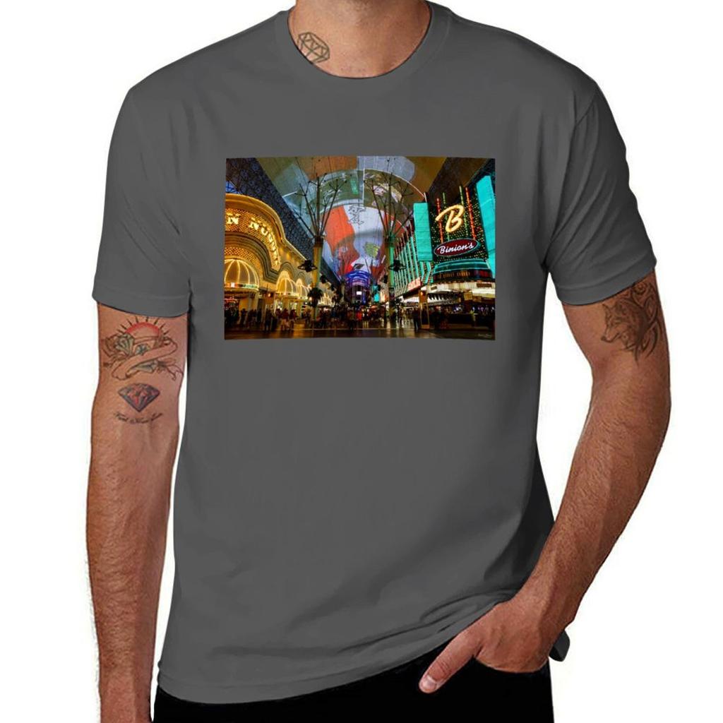 Lights Of Fremont Street T-Shirt Herren T-Shirt Grafik Anime T-Shirt T-Shirt