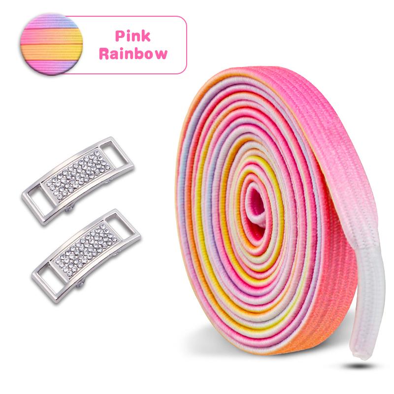 No Tie Shoe Laces Diamond Lock Shoelaces Without Ties Glitter Elastic Laces Sneakers Tennis Flat Shoelace Shoes Accessories