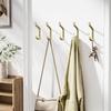 Wall Hook for Hanging Coats - Stainless Coat Hook 5 Pack Wall Mount for Backpack, Bag, Keys and Towel, Double Hook In Closet, Entryway, Door,