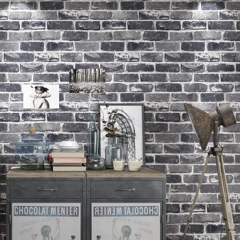 Retro Nostalgic Imitation Brick Pattern Brick Brick Wallpaper Cafe Bar Restaurant Culture Wallpaper