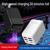 180W GaN Multi-Port Fast Charger with USB+PD, Auto Power Off, and Safety Protection