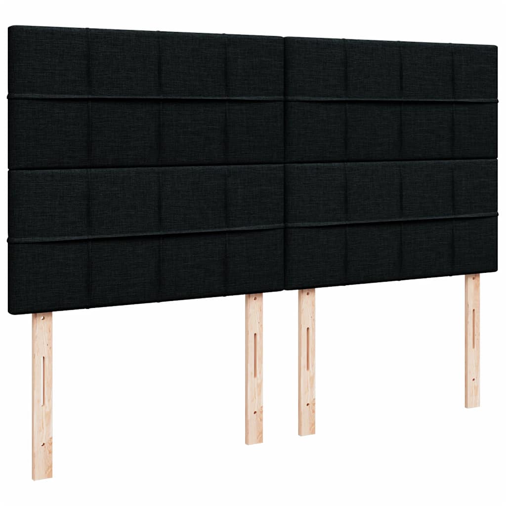 Box Spring Bed with Mattress Black 200x200 cm Velvet