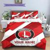 Custom Name Charlton Athletic Pattern Bedding Quilt Set  Home Decoration  Gift (1 * duvet cover + 2 * pillowcase  without core)