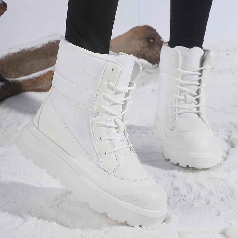 

Shoes New mid-top shoes women s shoes big head shoes sports and leisure thick-soled fashion short boots 36 белый