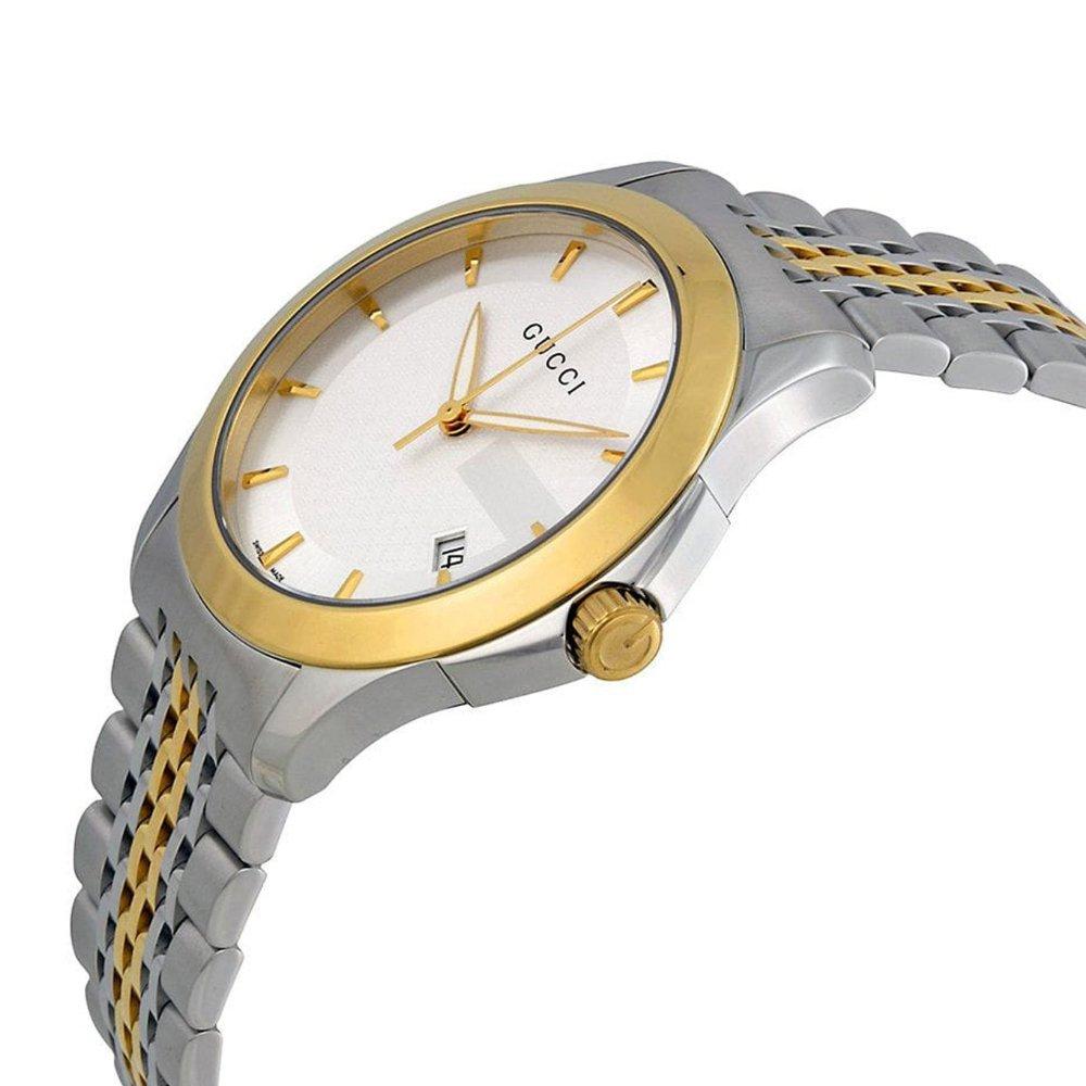 Gucci YA126409 G-Timeless Tvåfärgad Herrklocka