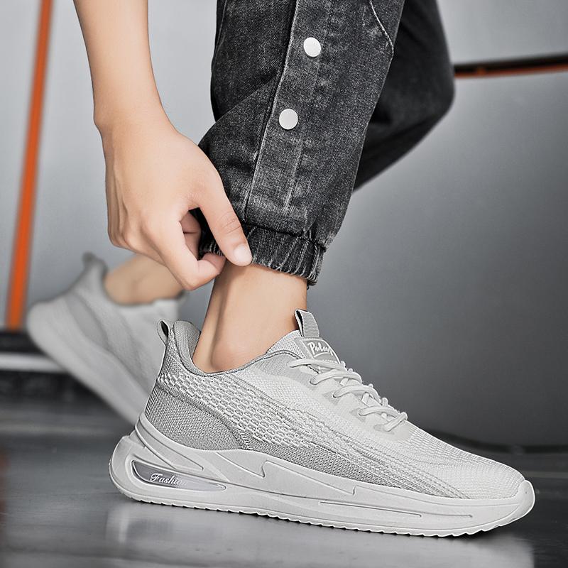 Fashion Trendy Men Running Shoes Platform Strap Outdoor Training Soft Sole Comfortable Shock Absorption Jogging Casual Men's Shoes