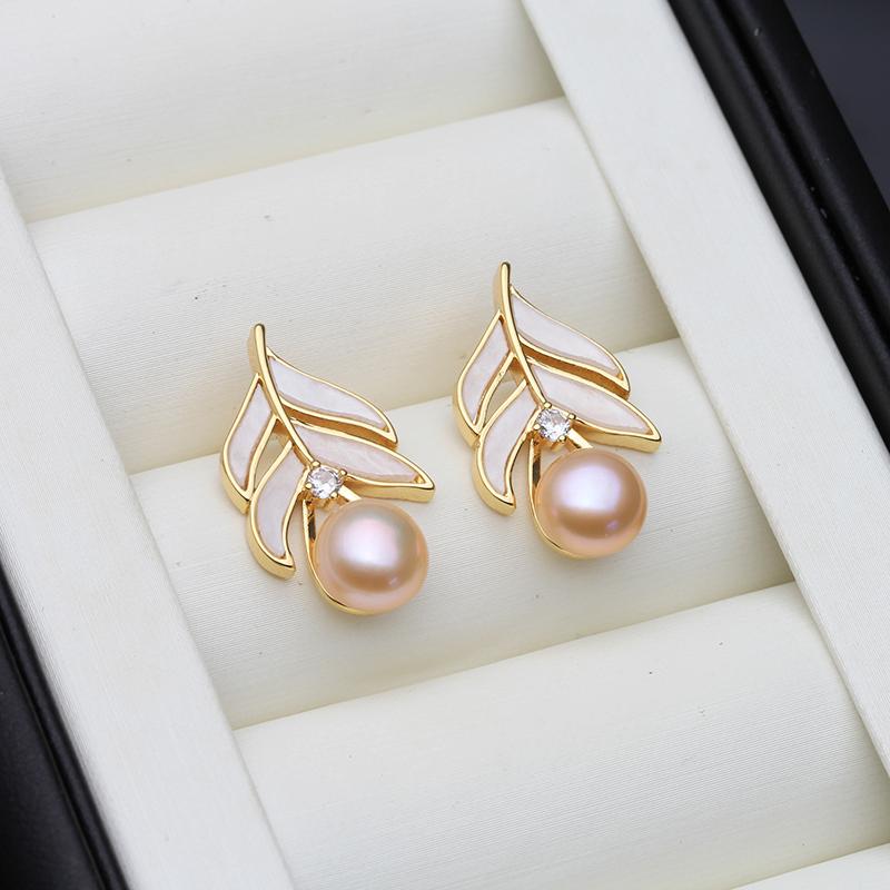 

Geniune Natural Pearl Stud Earrings For Women,Vintage Gold Plated Freshwater Pearl Earrings Mother Wife Anniversary Gift White