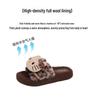 Women's Cute Leopard Print Fuzzy Cat Slippers – Cozy Winter Cotton Slide with Thick Sole