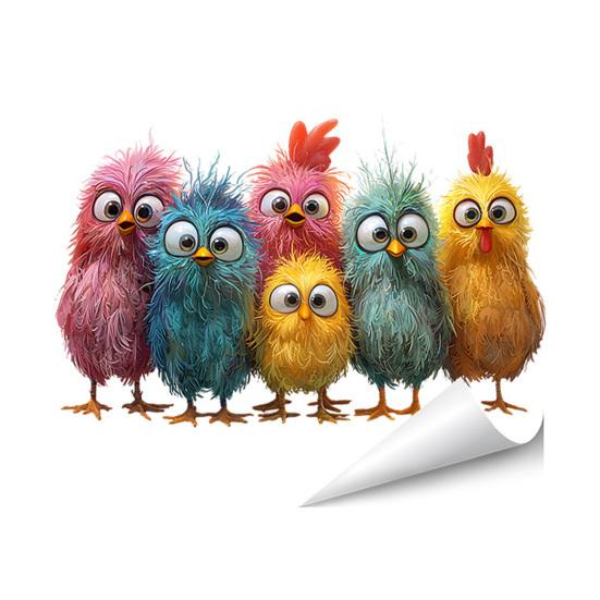 Adesivos Estáticos para Janela Animais Engraçados em Desenho Animado Decalque de Janela Reutilizável Adesivo Impermeável Removível para Quarto Escritório Casa Portas de Vidro Decoração de Janela