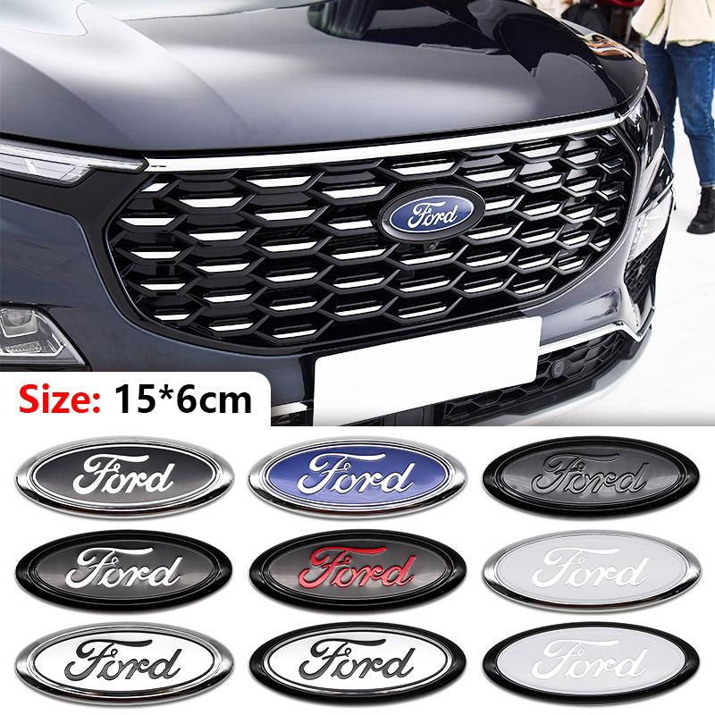 15cm ABS Car Front Rear Trunk Badge Emblem Replacement For Ford Focus Mondeo EcoSport Ranger Fiesta Kuga Auto Tuning Accessories