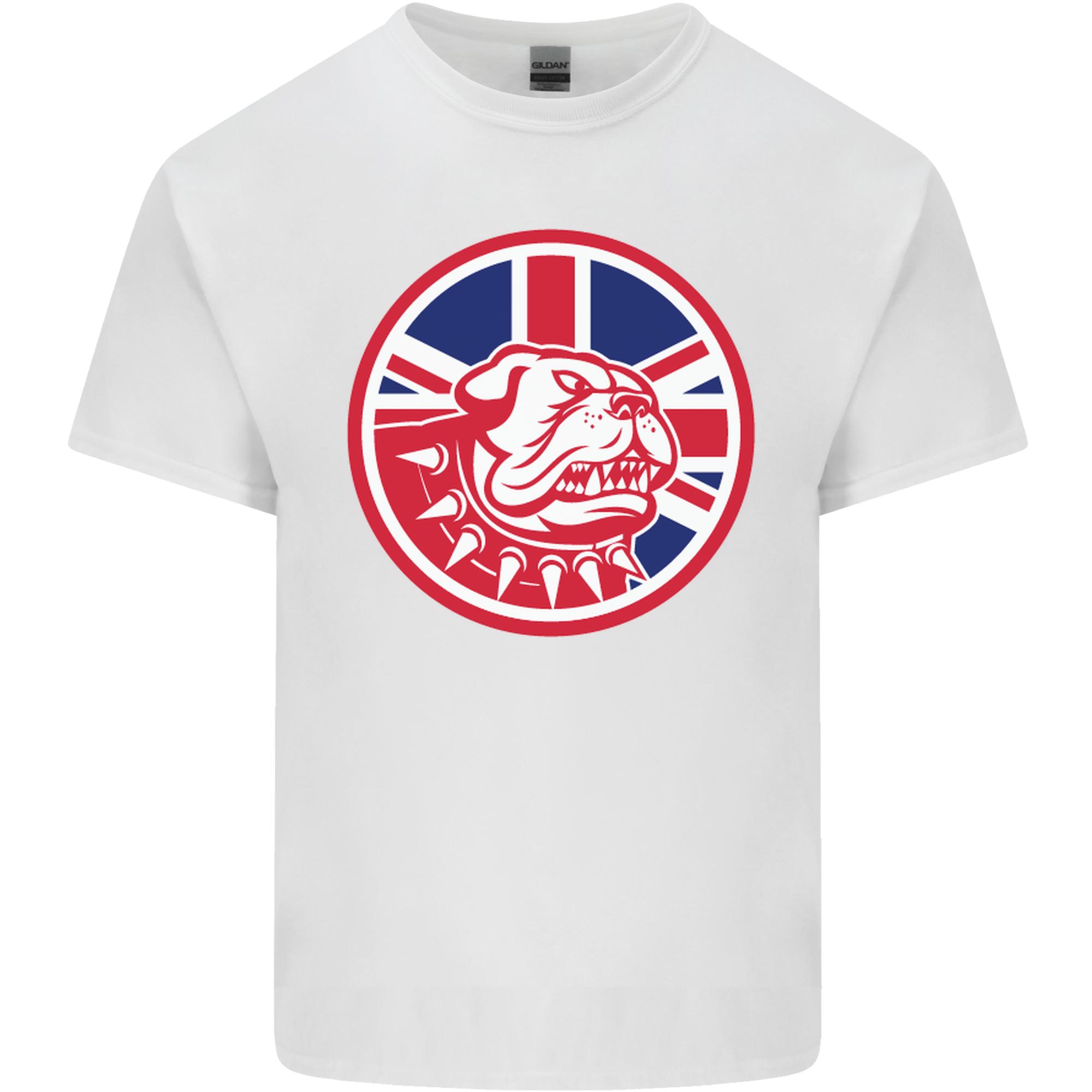 Union Jack British Bulldog St Georges Day Unisexs Light Cotton TShirt S