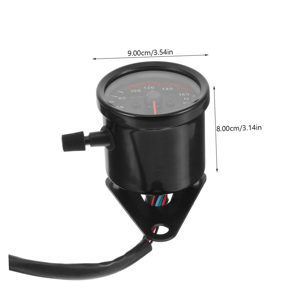 FUNOMOCYA Motorcycle High Accuracy Speedometer Black Metal High Odometer Motorcycle