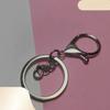 5Pcs/set  Keychain Ring Chain Metal Pendant Lobster Buckle Three-piece Set with 8 Characters Color Retention Plated DIY Jewelry Accessories