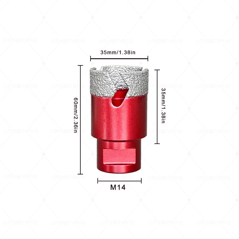 M14 Brazed Diamond Lightning Teeth Hole Saw for Concrete Tile Glass Marble