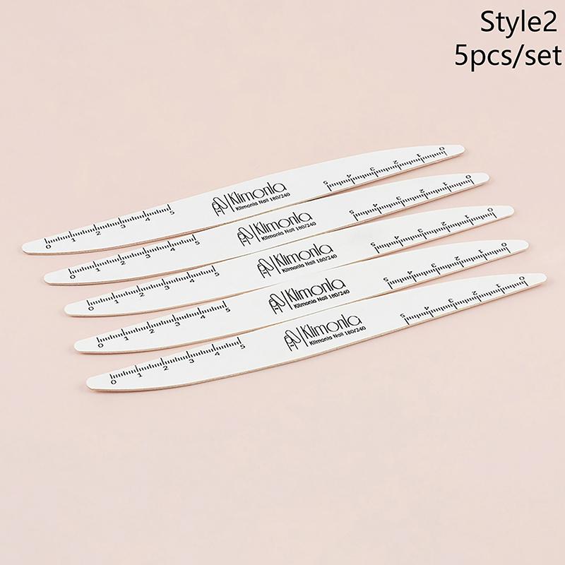 5Pcs Wooden Sandpaper Nail File 100/180 180/240 Professional Manicure Buffer Knife Willow Leaves Pedicure Nails Art Tools
