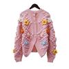Autumn and Winter Three-dimensional Flower Soft Waxy Knitted Cardigan Women's Design Sense Sweet Wind Sweater Jacket Gentle Wind